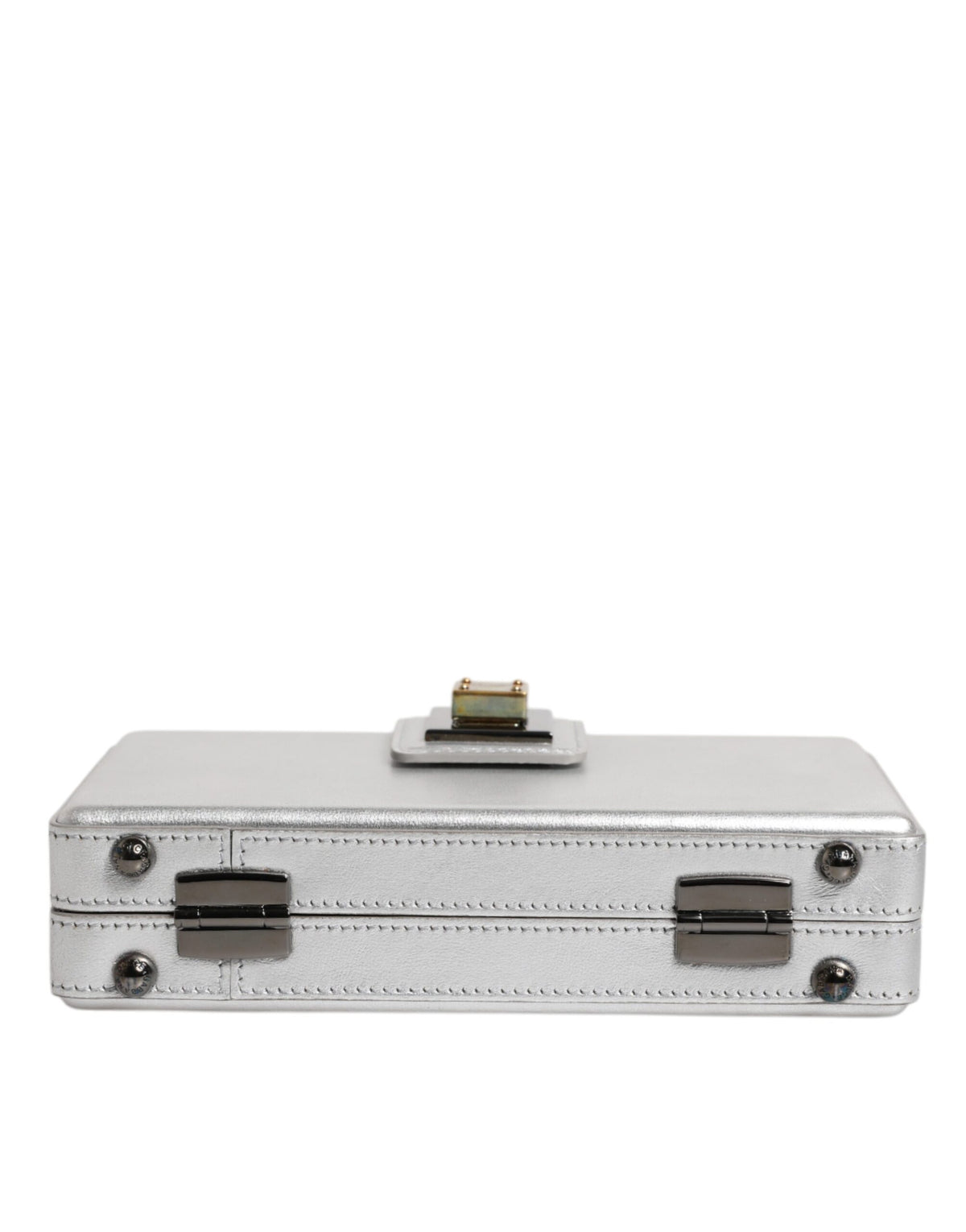 Dolce & Gabbana Metallic Silver DG BOX Shoulder Strap Bag