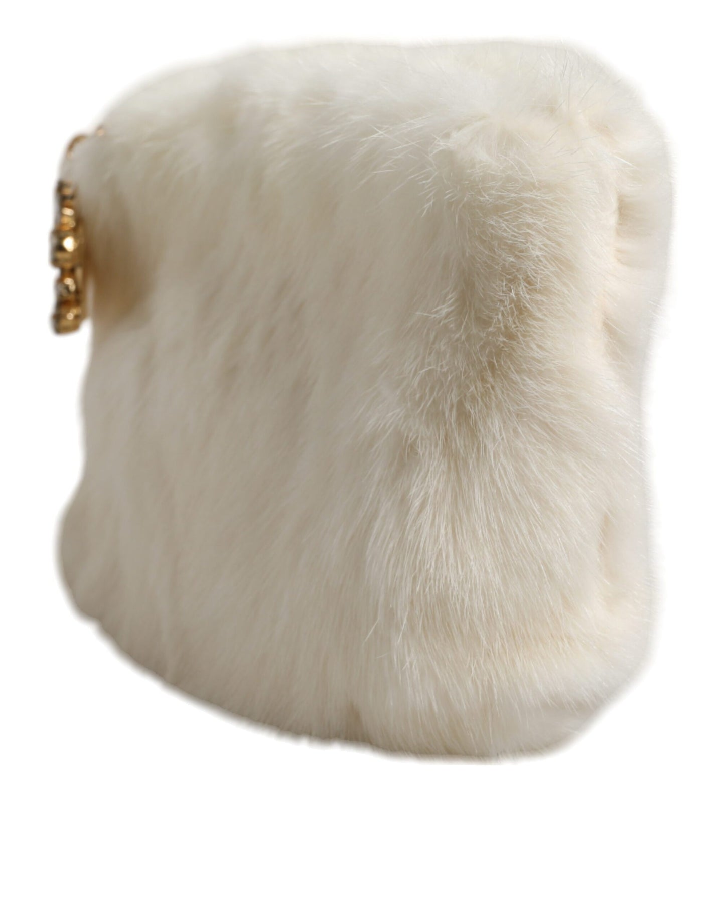 Sac à main en fourrure blanche Dolce & Gabbana