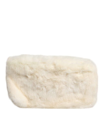 Sac à main en fourrure blanche Dolce & Gabbana