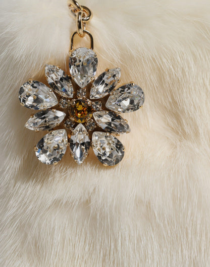 Sac à main en fourrure blanche Dolce & Gabbana