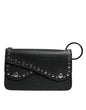 Petit sac à bandoulière clouté en cuir noir Dolce & Gabbana