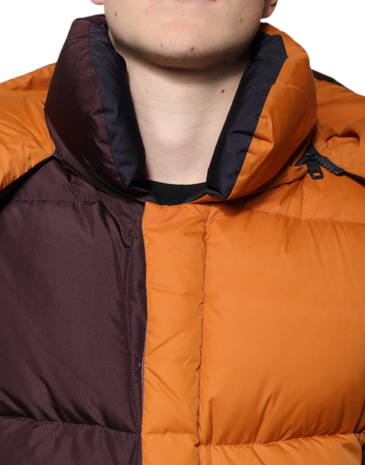 Veste d'hiver matelassée à capuche multicolore Dolce & Gabbana