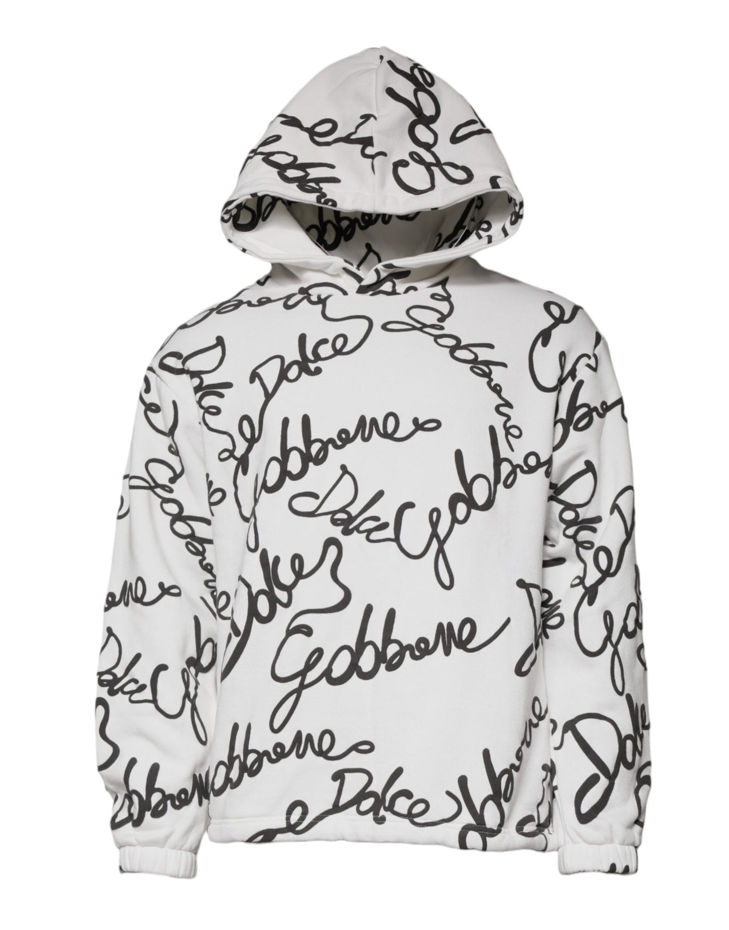 Sweat à capuche en coton blanc avec logo Dolce &amp; Gabbana