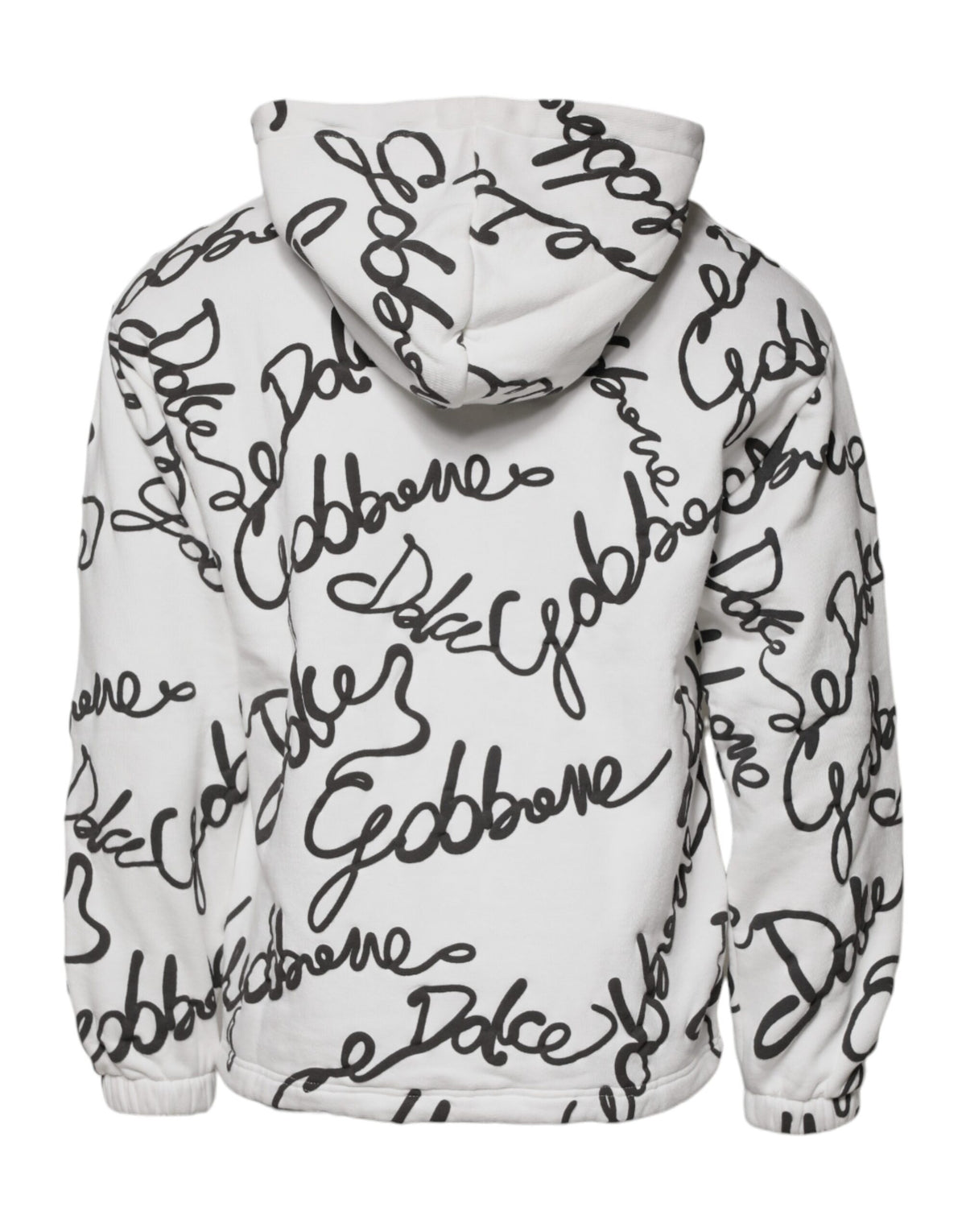 Sweat à capuche en coton blanc avec logo Dolce &amp; Gabbana
