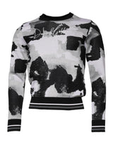 Pull en jersey à col rond multicolore à motif camouflage Dolce &amp; Gabbana pour homme