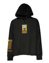 Pull en coton noir à capuche avec logo DG Shield de Dolce &amp; Gabbana