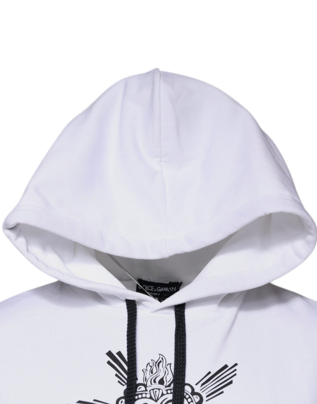 Sweat à capuche blanc à motif Sacré-Cœur de Dolce &amp; Gabbana