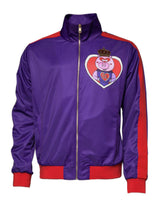 Pull bomber à fermeture éclair violet Dolce &amp; Gabbana, année du cochon.