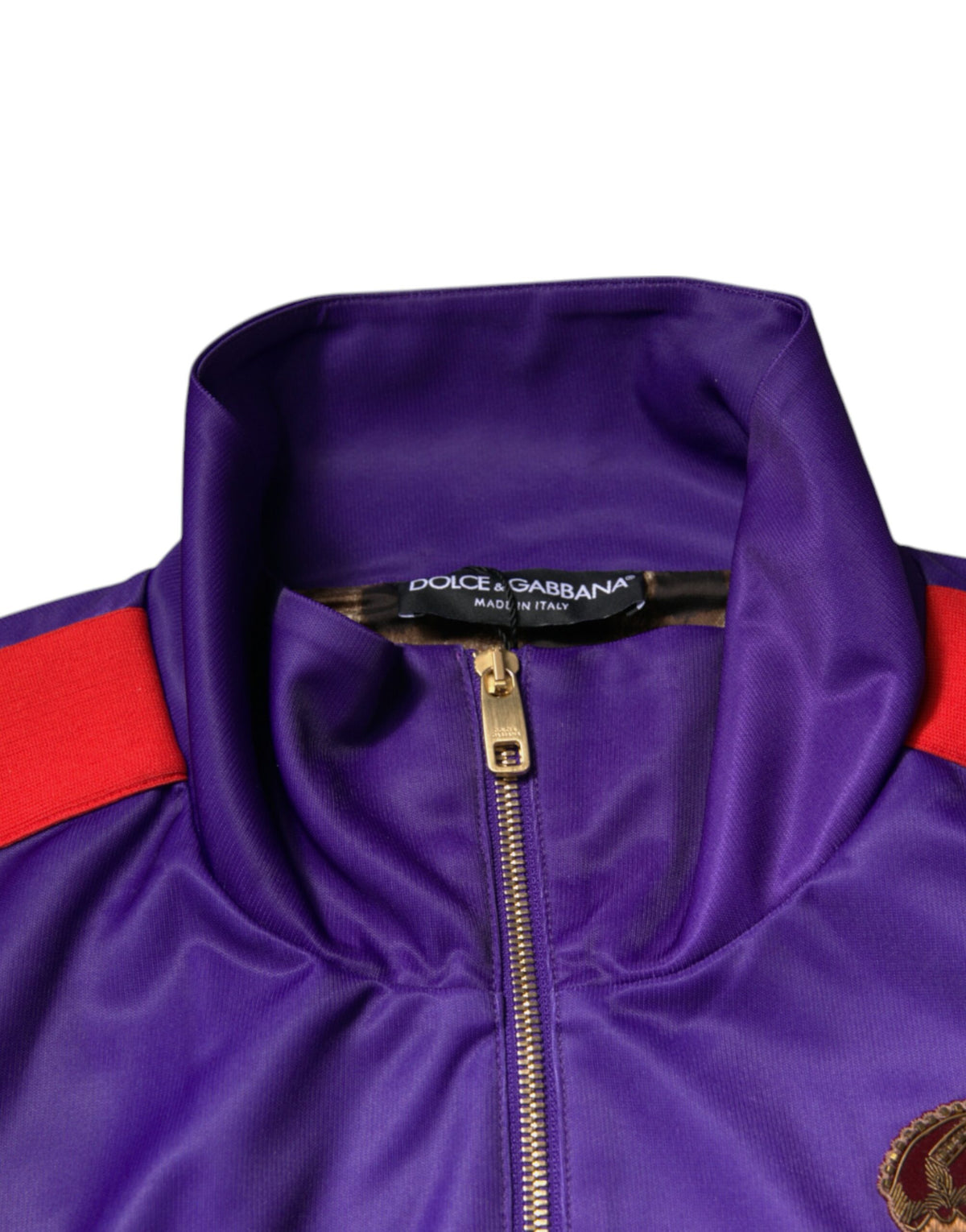 Pull bomber à fermeture éclair violet Dolce &amp; Gabbana, année du cochon.