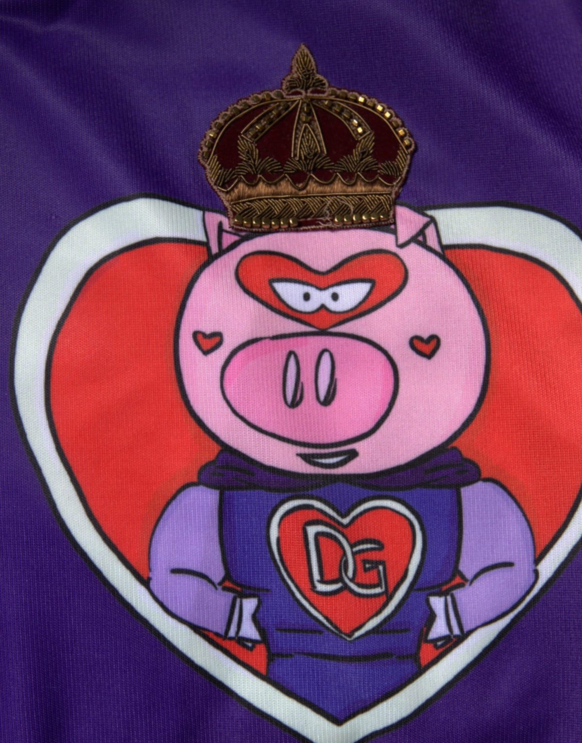 Pull bomber à fermeture éclair violet Dolce &amp; Gabbana, année du cochon.
