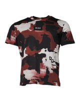 T-shirt à col rond multicolore à motif camouflage de Dolce &amp; Gabbana