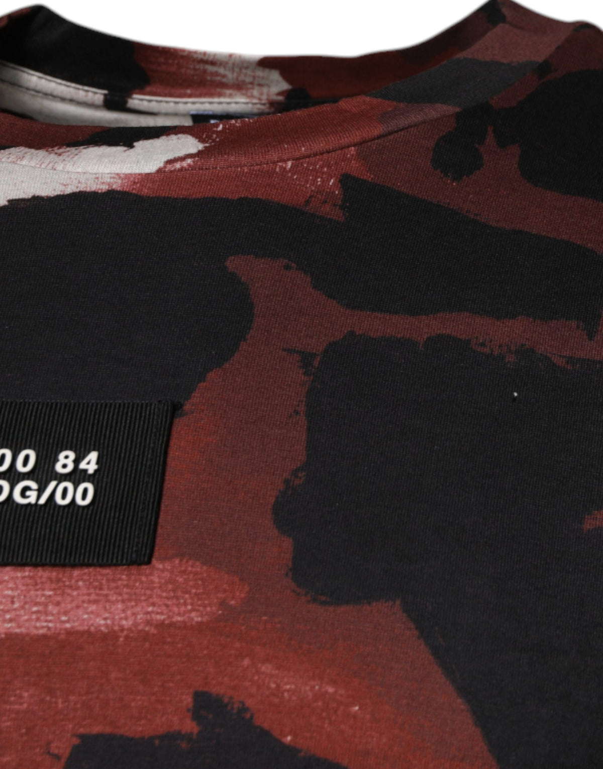 T-shirt à col rond multicolore à motif camouflage de Dolce &amp; Gabbana