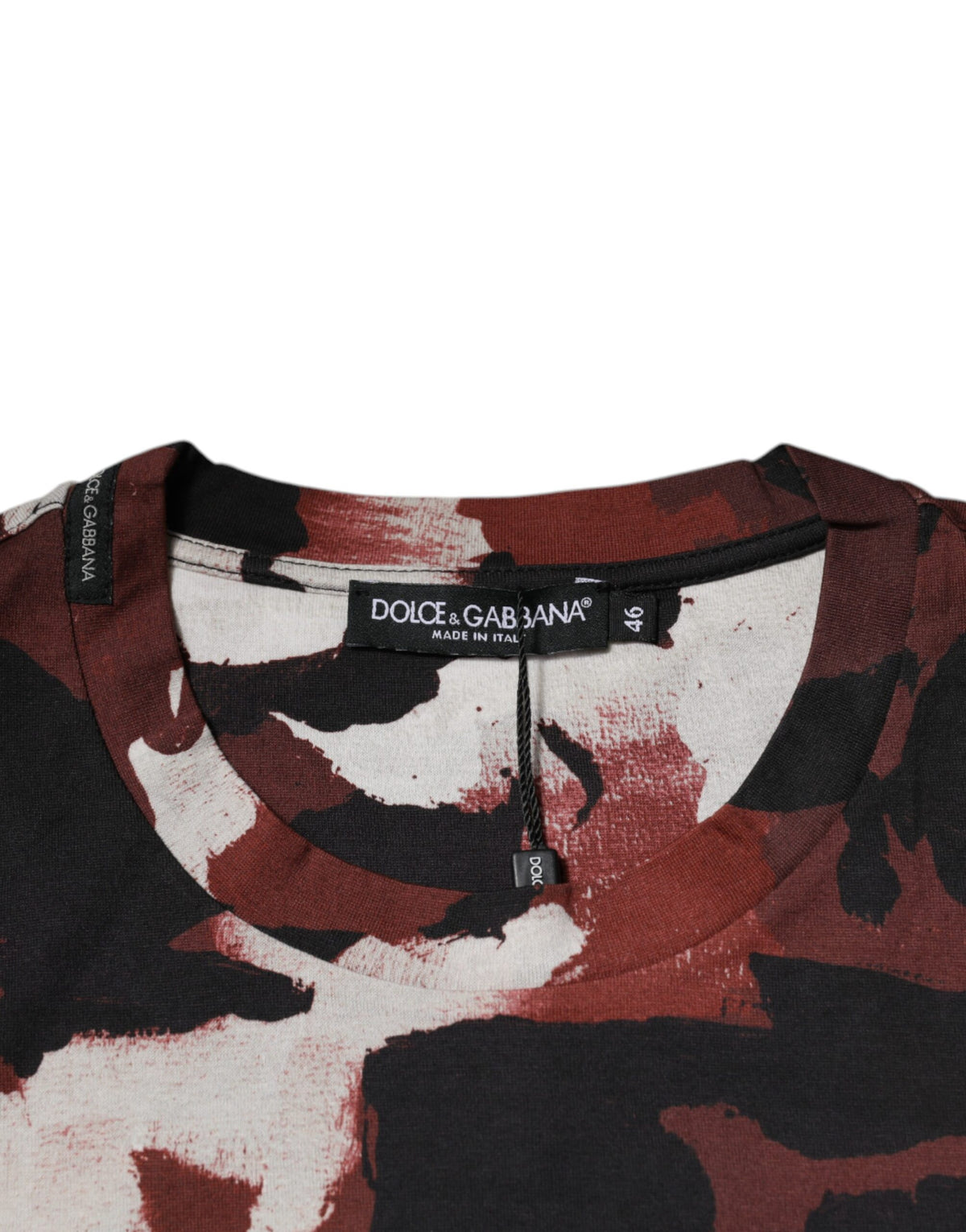 T-shirt à col rond multicolore à motif camouflage de Dolce &amp; Gabbana