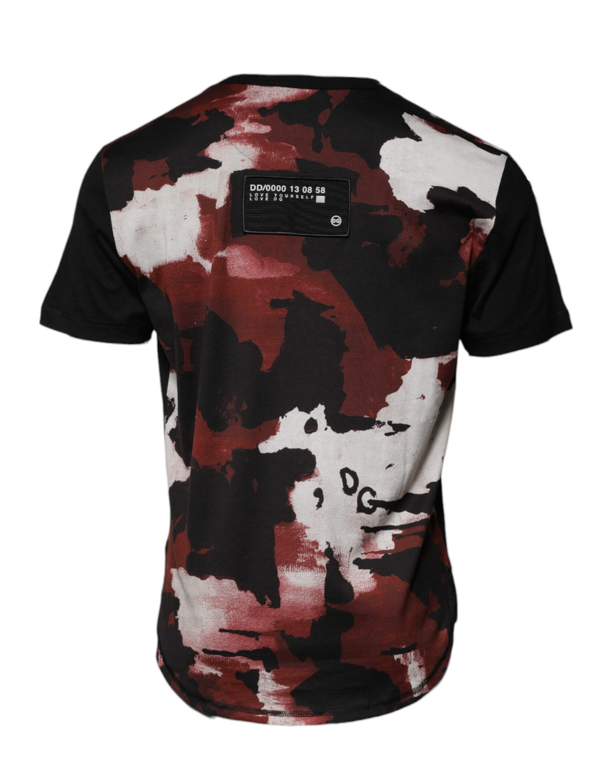 T-shirt à col rond multicolore à motif camouflage de Dolce &amp; Gabbana