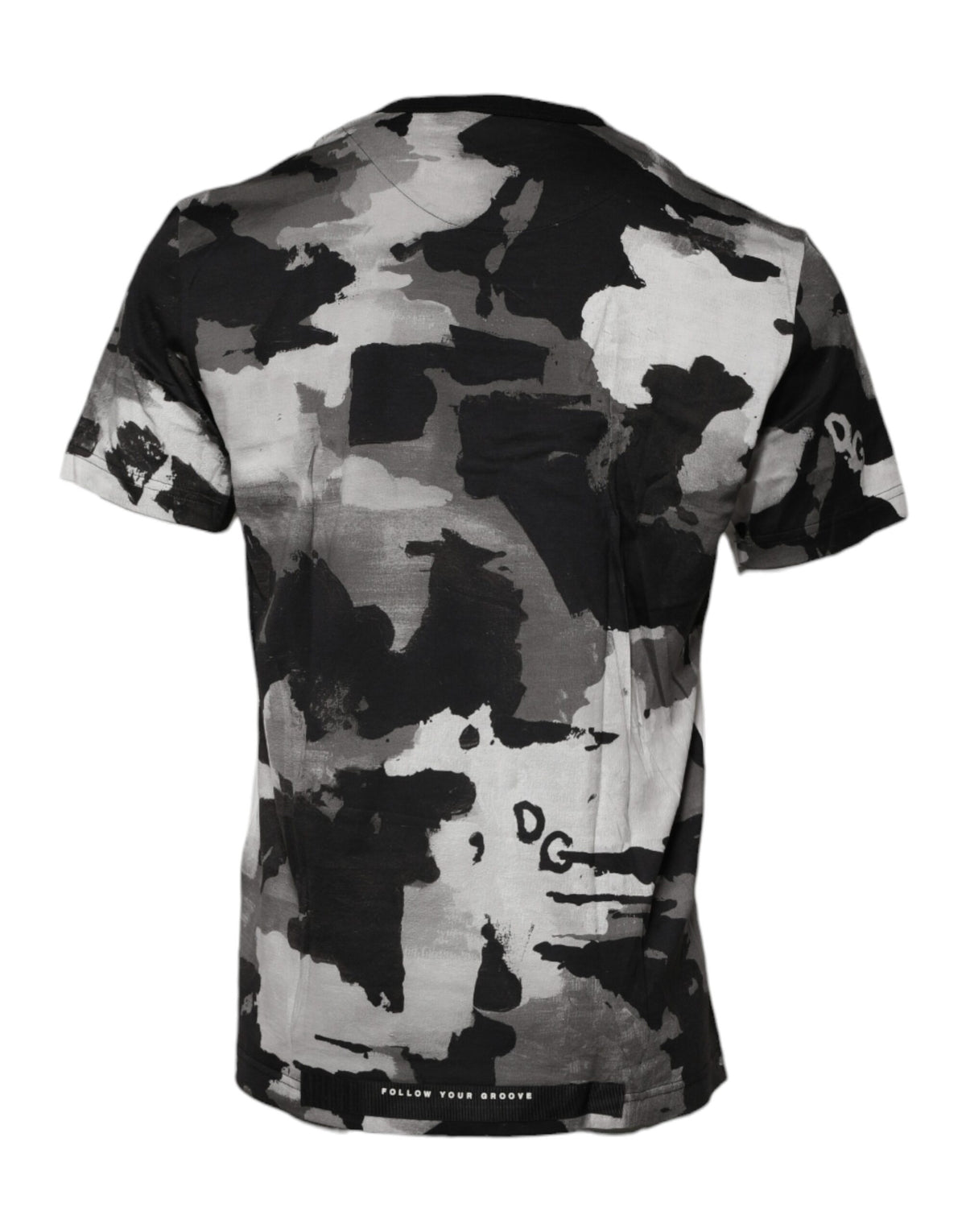 T-shirt à col rond multicolore à motif camouflage de Dolce &amp; Gabbana