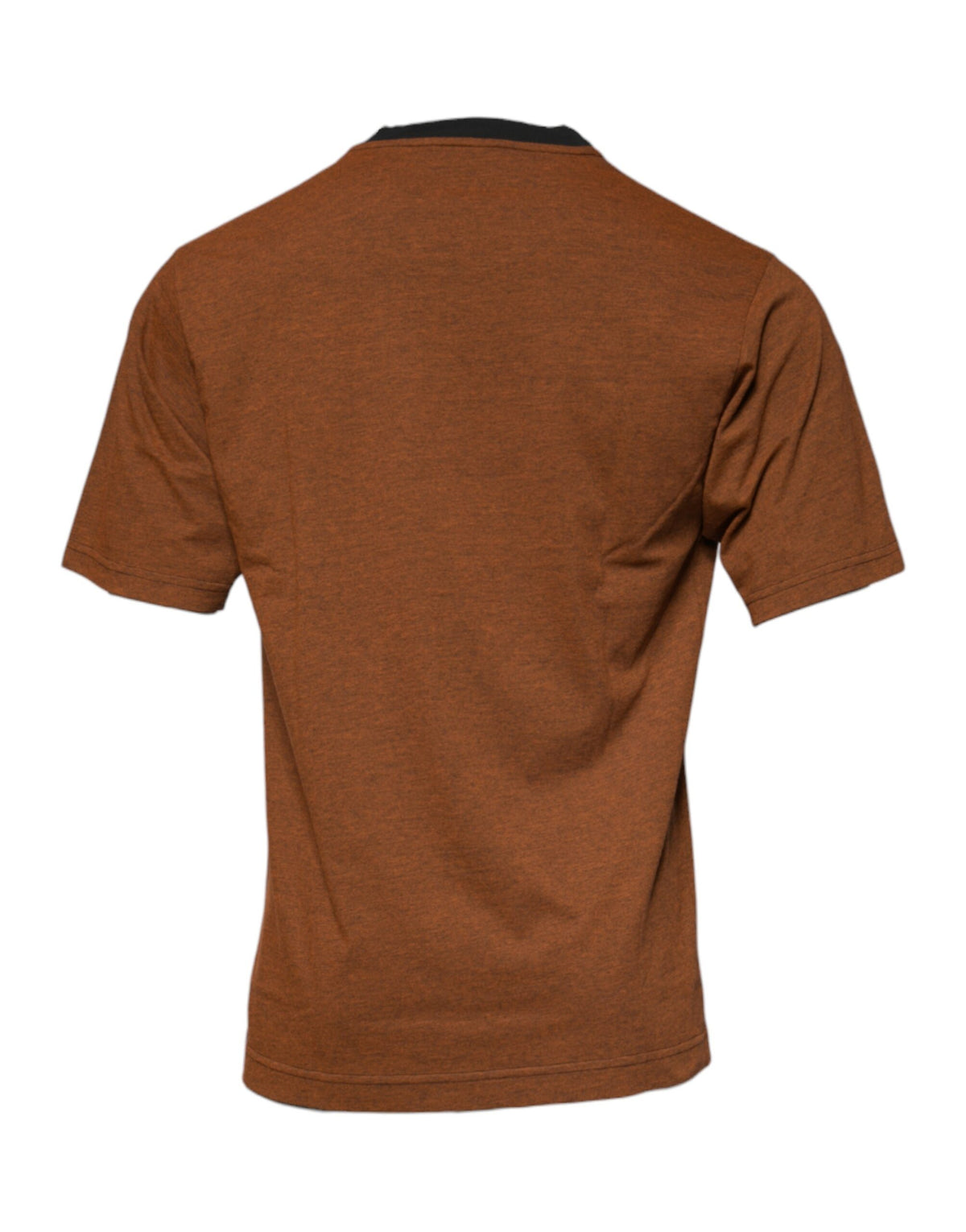 T-shirt à col rond en polyester brun avec logo DG de Dolce &amp; Gabbana
