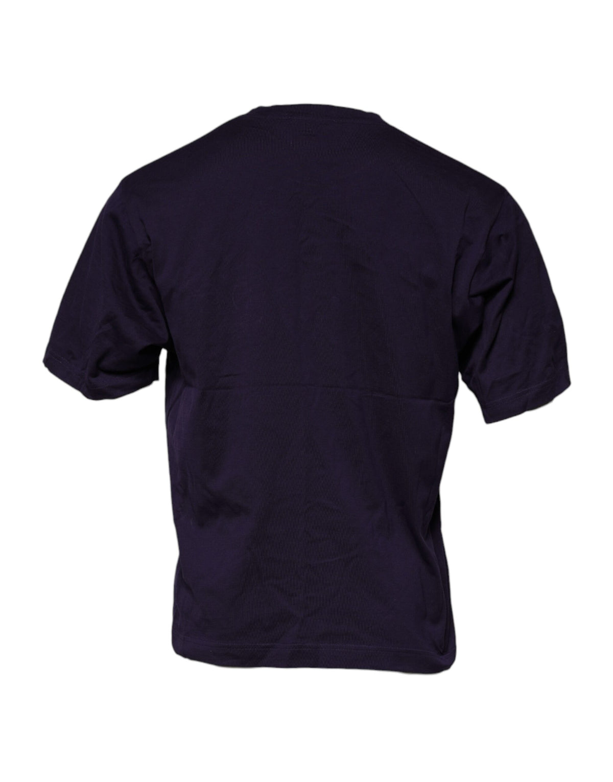 T-shirt à col rond en coton avec logo DG violet de Dolce &amp; Gabbana