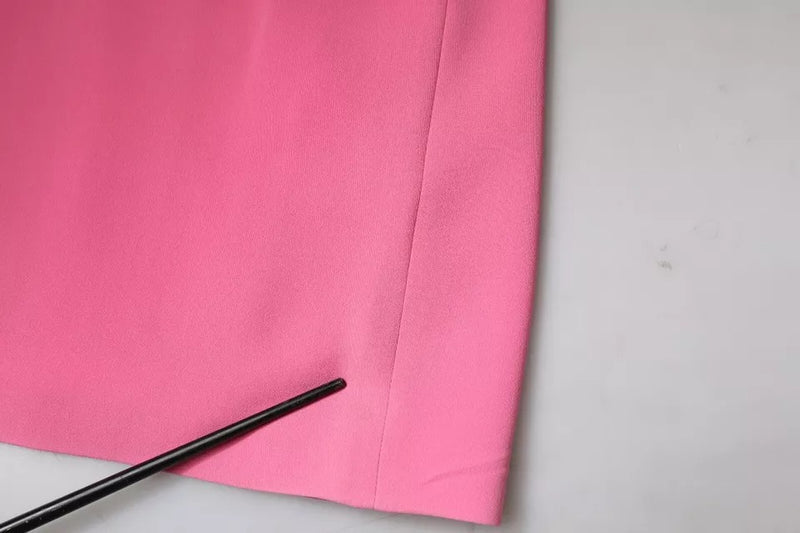 Dondup Pink Viscose Backless Sheath Mini Dress
