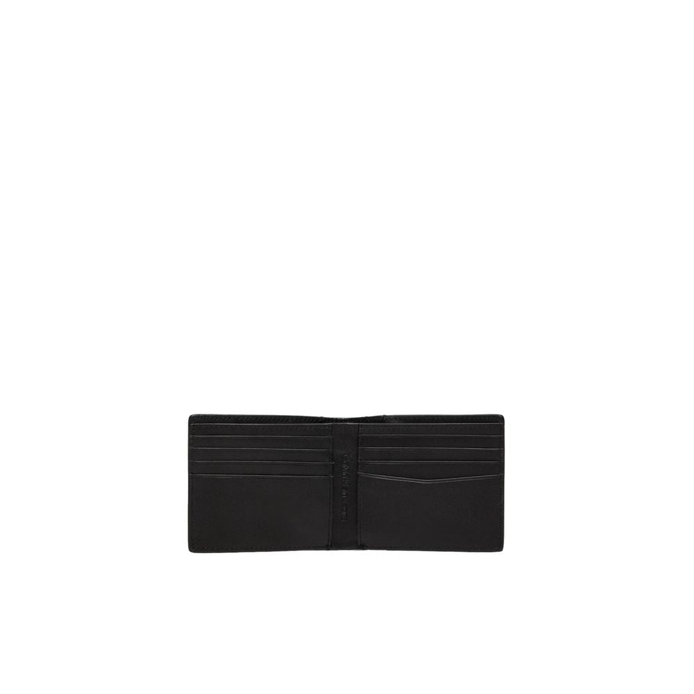 Portefeuille en cuir noir Calvin Klein Jeans
