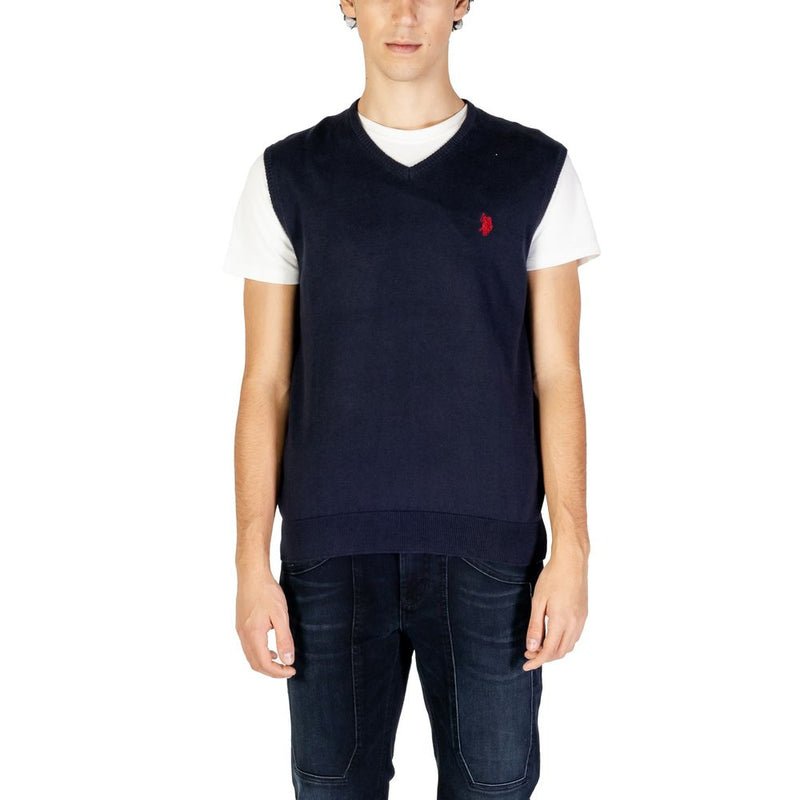 U.S. POLO ASSN. Blue Cotton Waistcoat - Model US40 174001