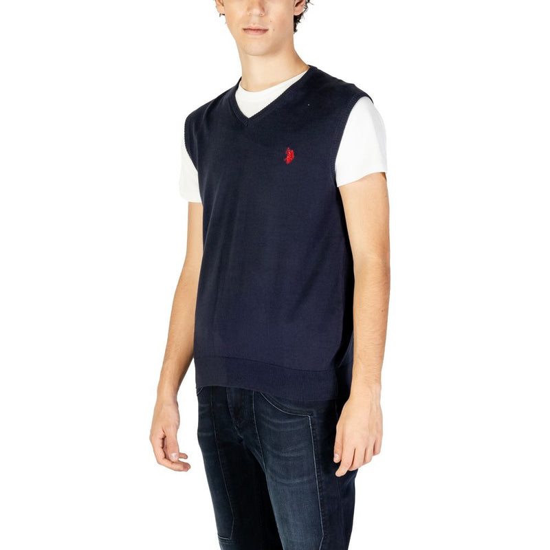 U.S. POLO ASSN. Blue Cotton Waistcoat - Model US40 174001