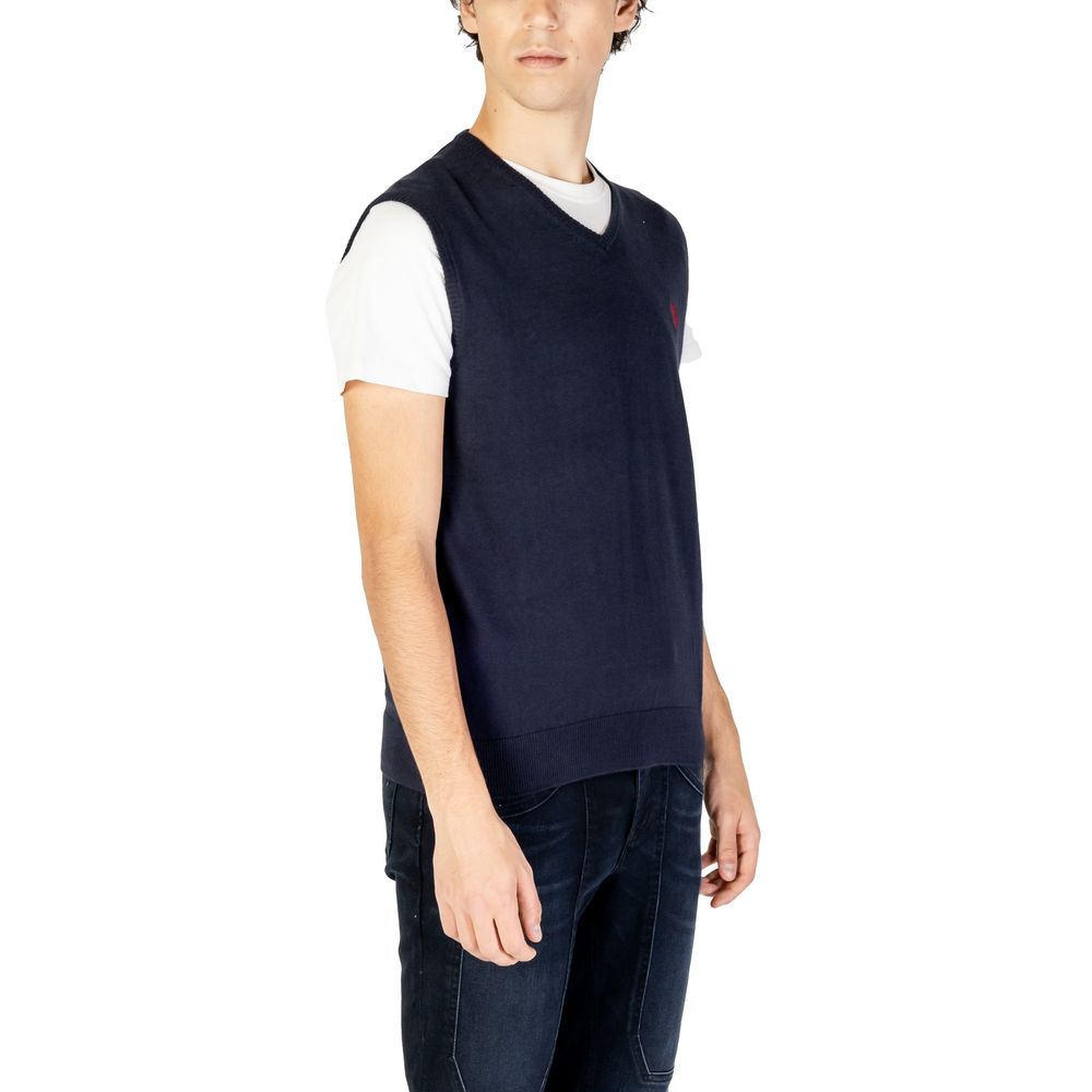 U.S. POLO ASSN. Blue Cotton Waistcoat - Model US40 174001