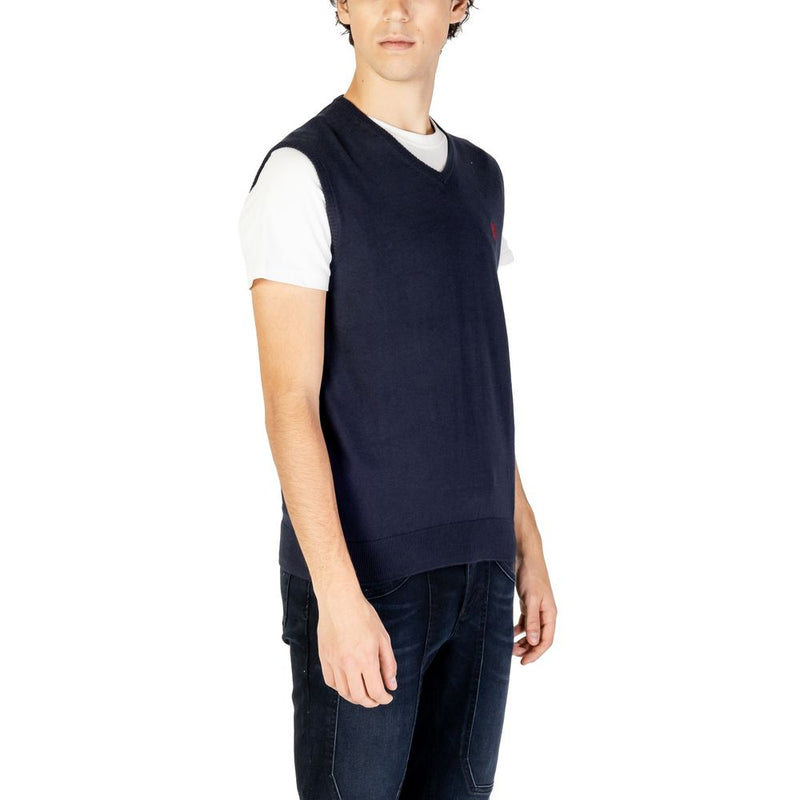 U.S. POLO ASSN. Blue Cotton Waistcoat - Model US40 174001