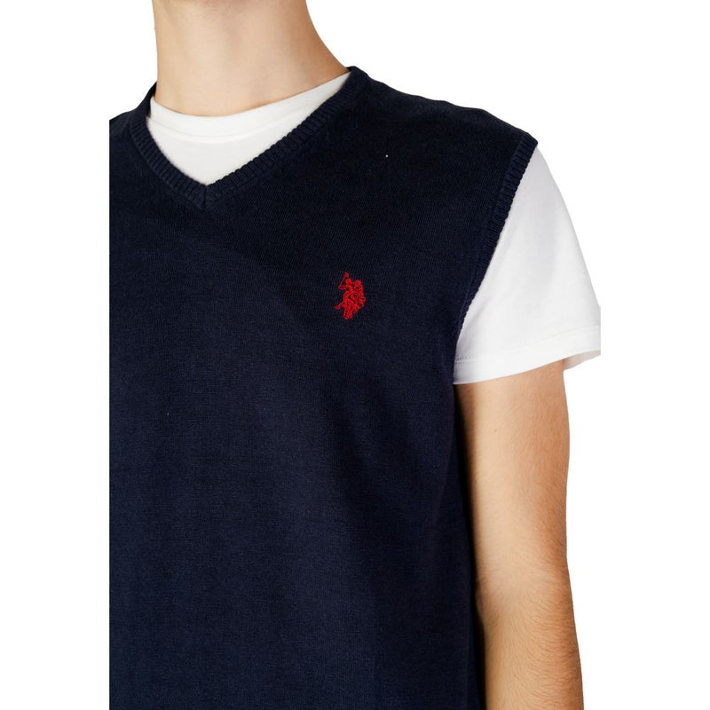 U.S. POLO ASSN. Blue Cotton Waistcoat - Model US40 174001