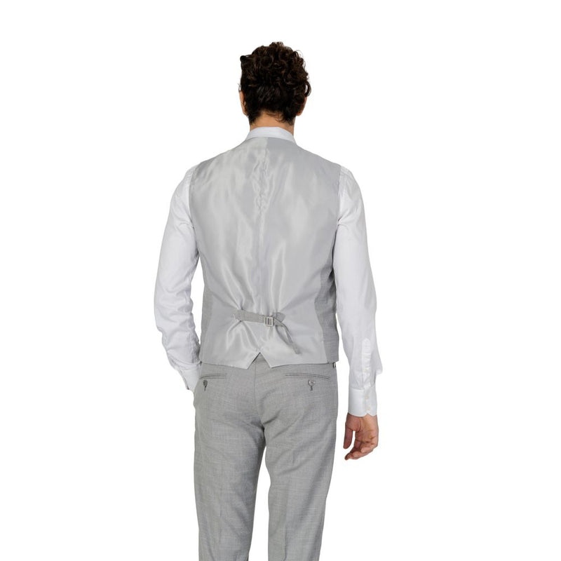 Antony Morato Gray Polyester Waistcoat - Model MMVS00012-FA650330