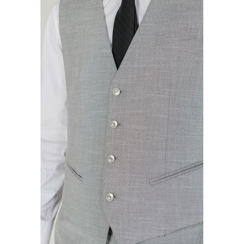 Antony Morato Gray Polyester Waistcoat - Model MMVS00012-FA650330