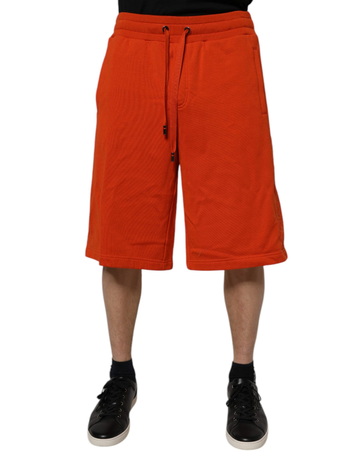 Shorts Bermuda pour homme en coton rouge mélangé, taille mi-hauteur, Dolce &amp; Gabbana