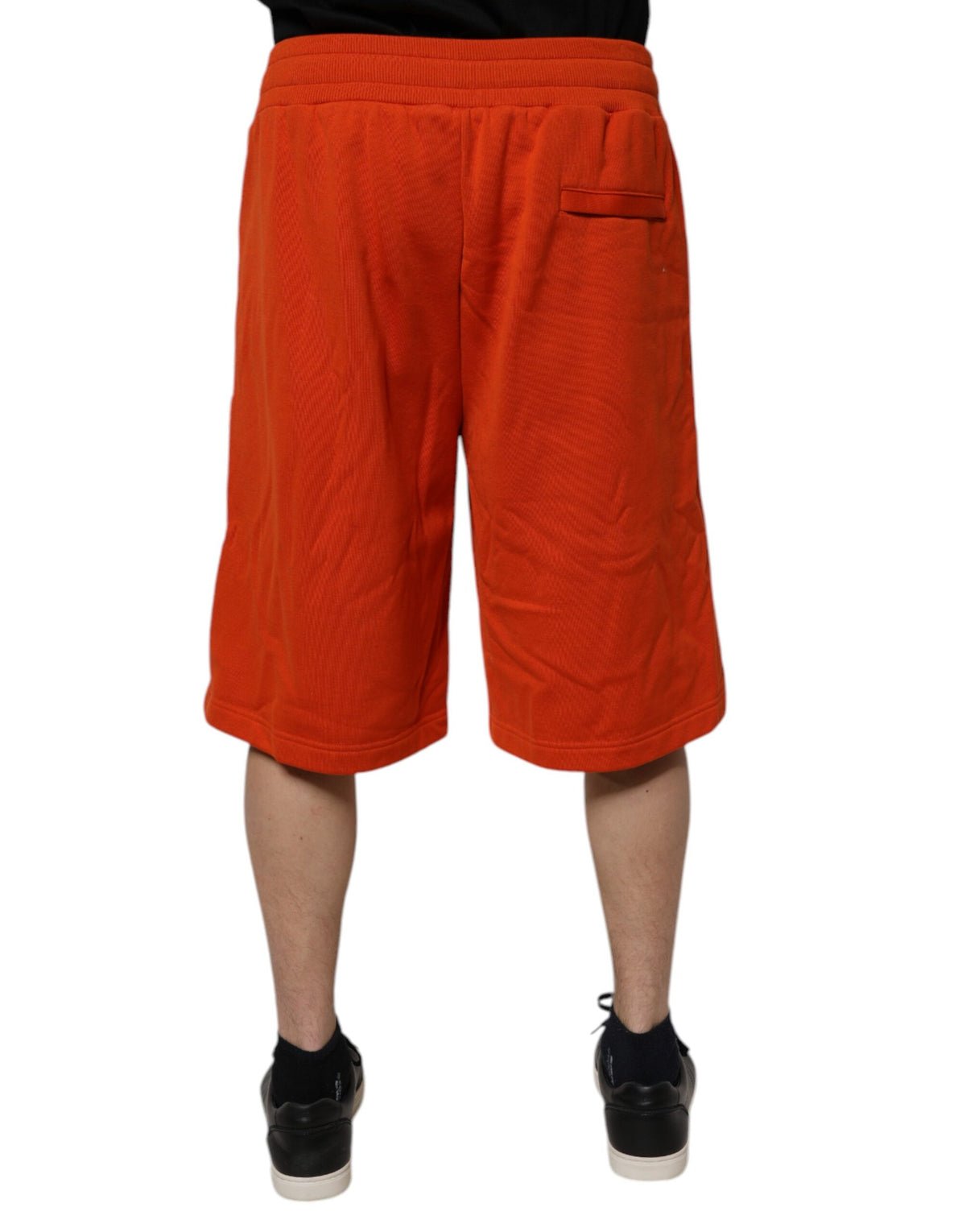 Shorts Bermuda pour homme en coton rouge mélangé, taille mi-hauteur, Dolce &amp; Gabbana