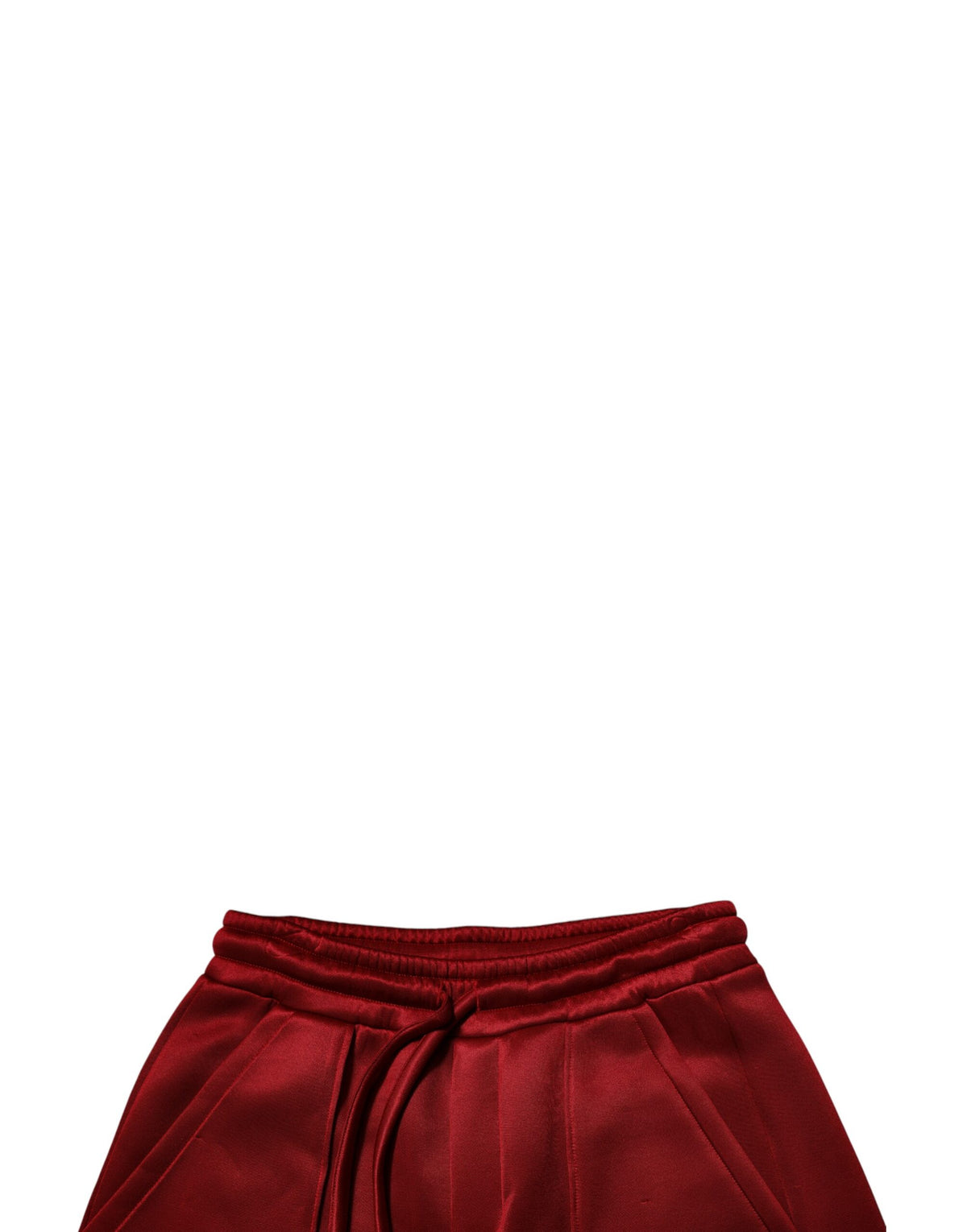 Shorts Bermuda taille mi-hauteur en nylon et viscose bordeaux de Dolce &amp; Gabbana