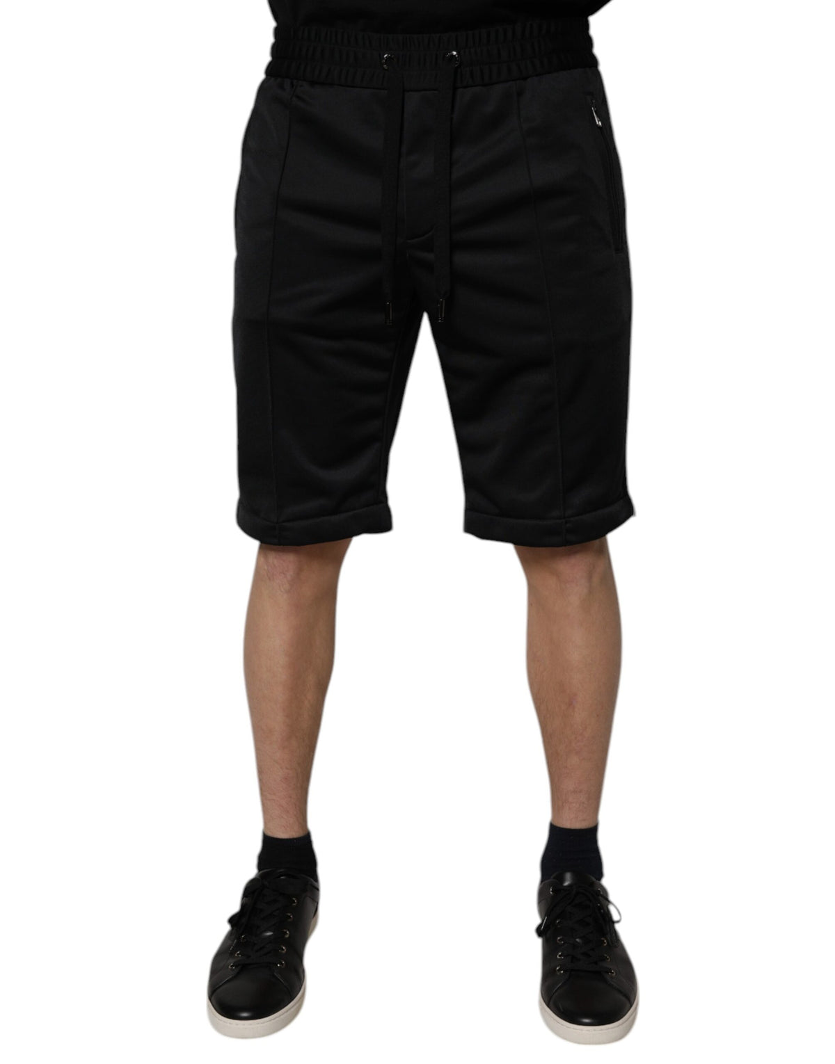 Short Bermuda pour homme en polyester noir taille mi-hauteur Dolce &amp; Gabbana