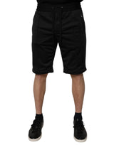 Short Bermuda pour homme en polyester noir taille mi-hauteur Dolce &amp; Gabbana
