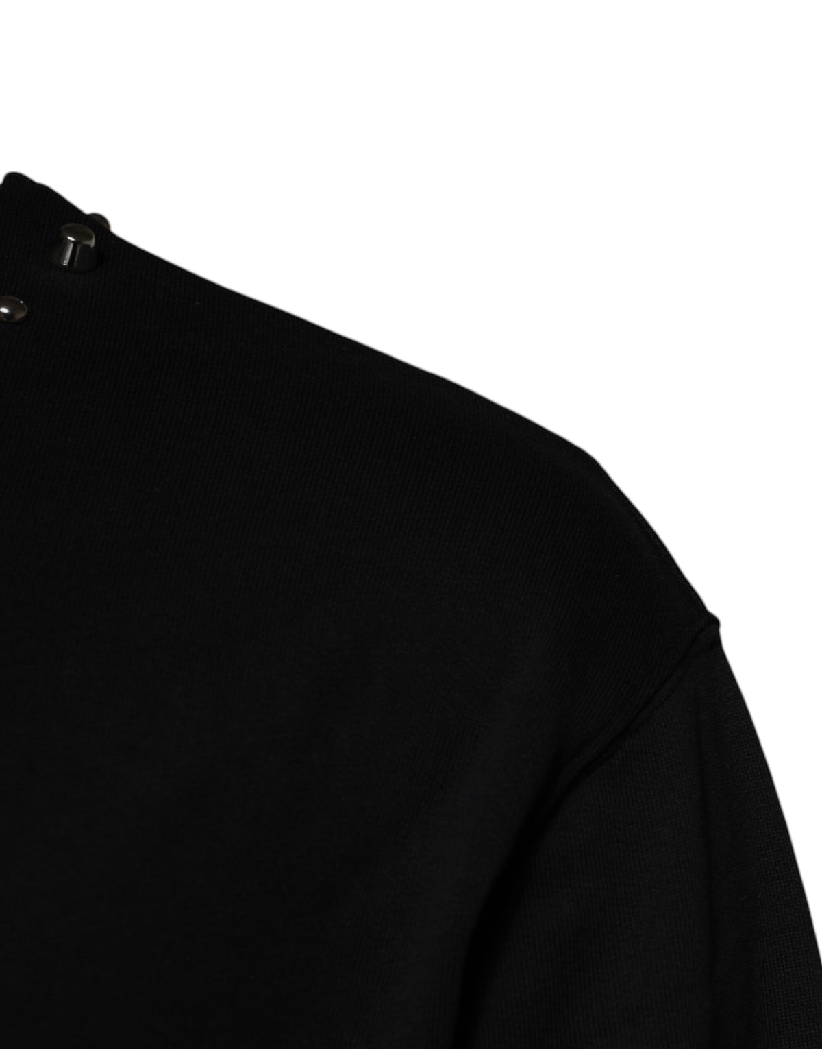 Sweat à capuche en coton noir avec logo et rivets de Dolce &amp; Gabbana