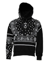 Sweat à capuche homme noir à motif bandana Dolce &amp; Gabbana