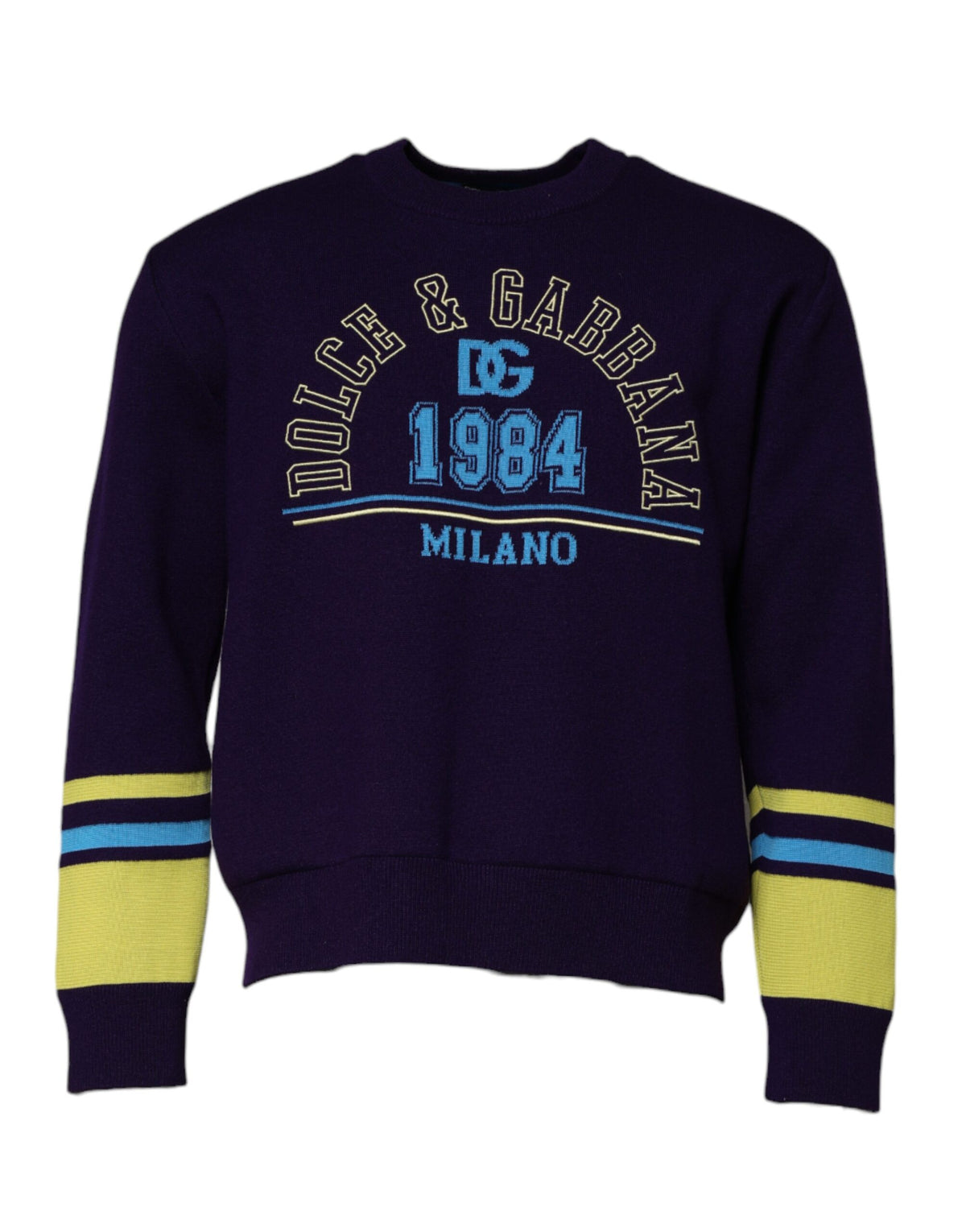 Sweat-shirt à col rond bleu Dolce &amp; Gabbana 1984 Milano