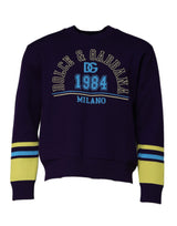 Sweat-shirt à col rond bleu Dolce &amp; Gabbana 1984 Milano