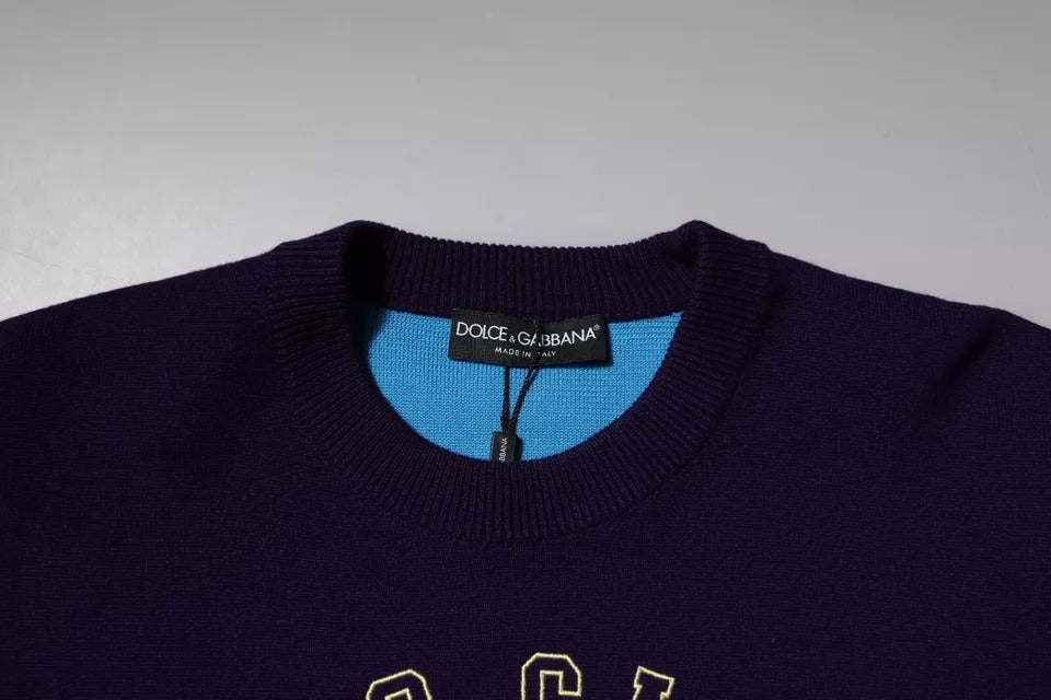Sweat-shirt à col rond bleu Dolce &amp; Gabbana 1984 Milano