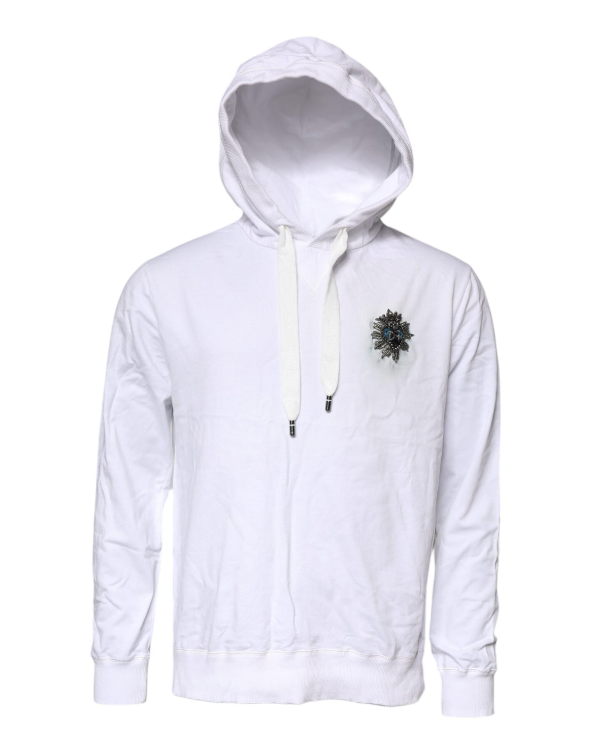 Pull en coton blanc à capuche Dolce &amp; Gabbana