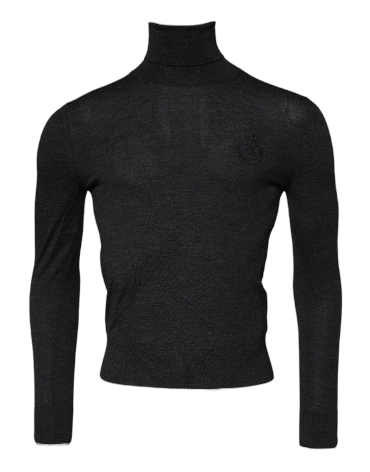 Pull en laine à col montant noir de Dolce &amp; Gabbana