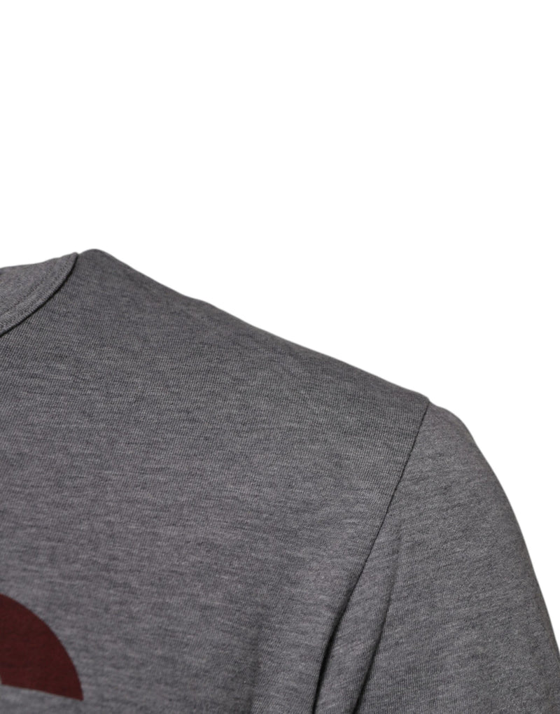 Dolce &amp; Gabbana Grijs T-shirt van katoen met logo-print en ronde hals voor heren