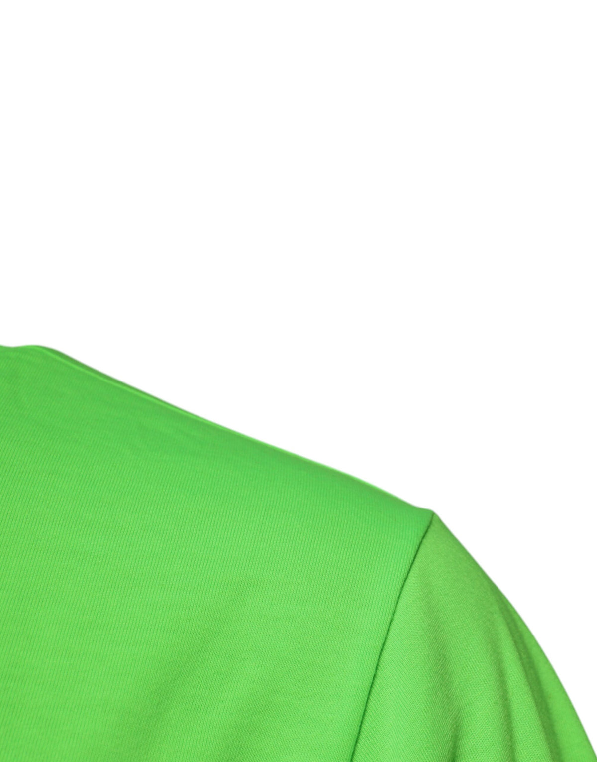 T-shirt à col rond en polyester vert avec logo Dolce &amp; Gabbana
