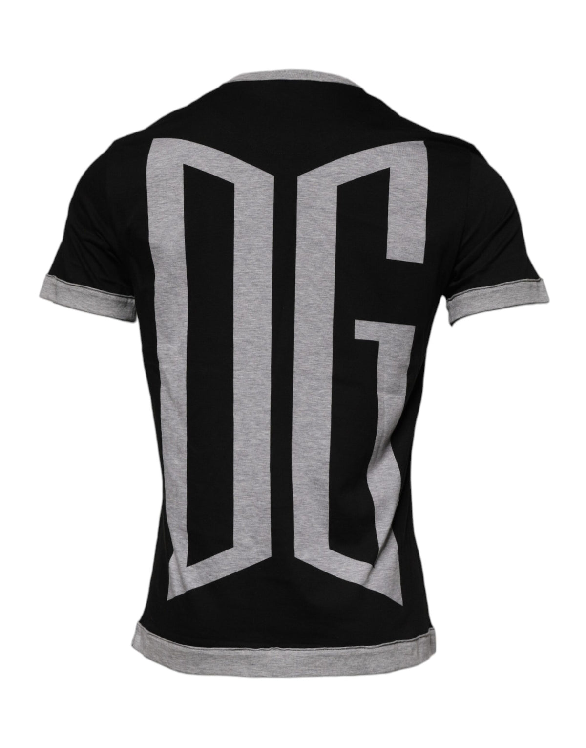 T-shirt homme en coton à col rond noir avec logo Dolce &amp; Gabbana