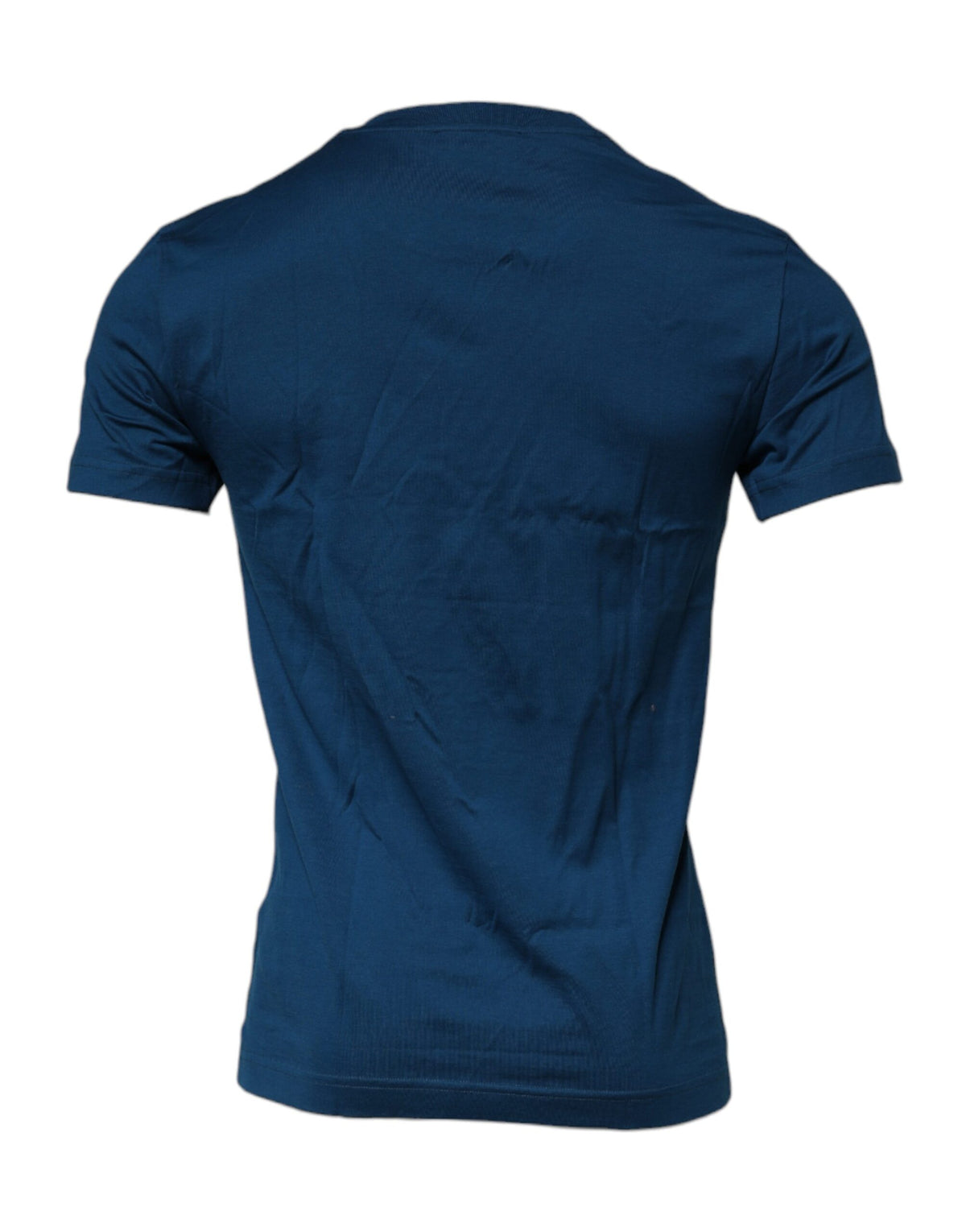 T-shirt à col rond en coton pour homme avec abeille et couronne bleues de Dolce &amp; Gabbana