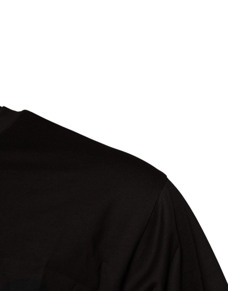 Dolce &amp; Gabbana T-shirt met ronde hals van katoen in donkerbruin met logo