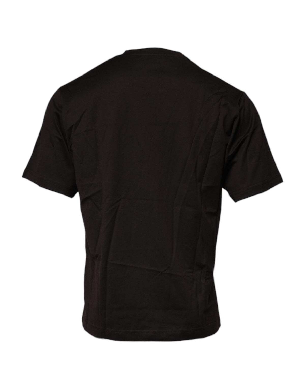 T-shirt en coton à col rond avec logo brun foncé de Dolce &amp; Gabbana