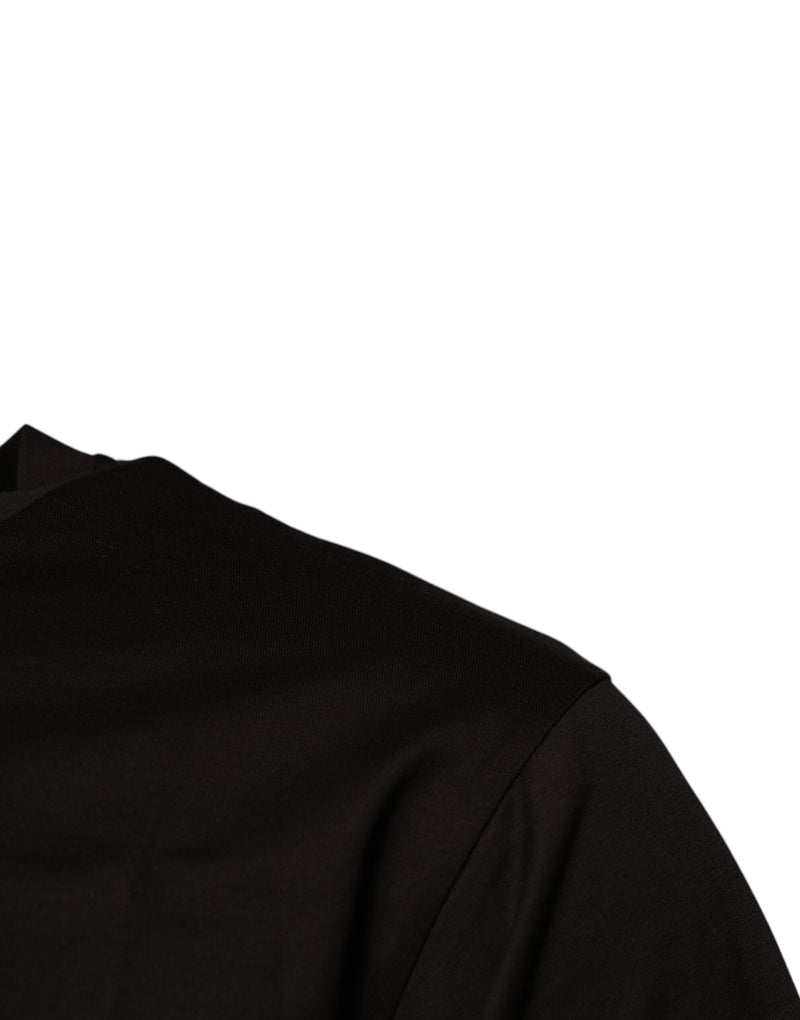 Dolce &amp; Gabbana T-shirt met ronde hals van katoen in donkerbruin met logo