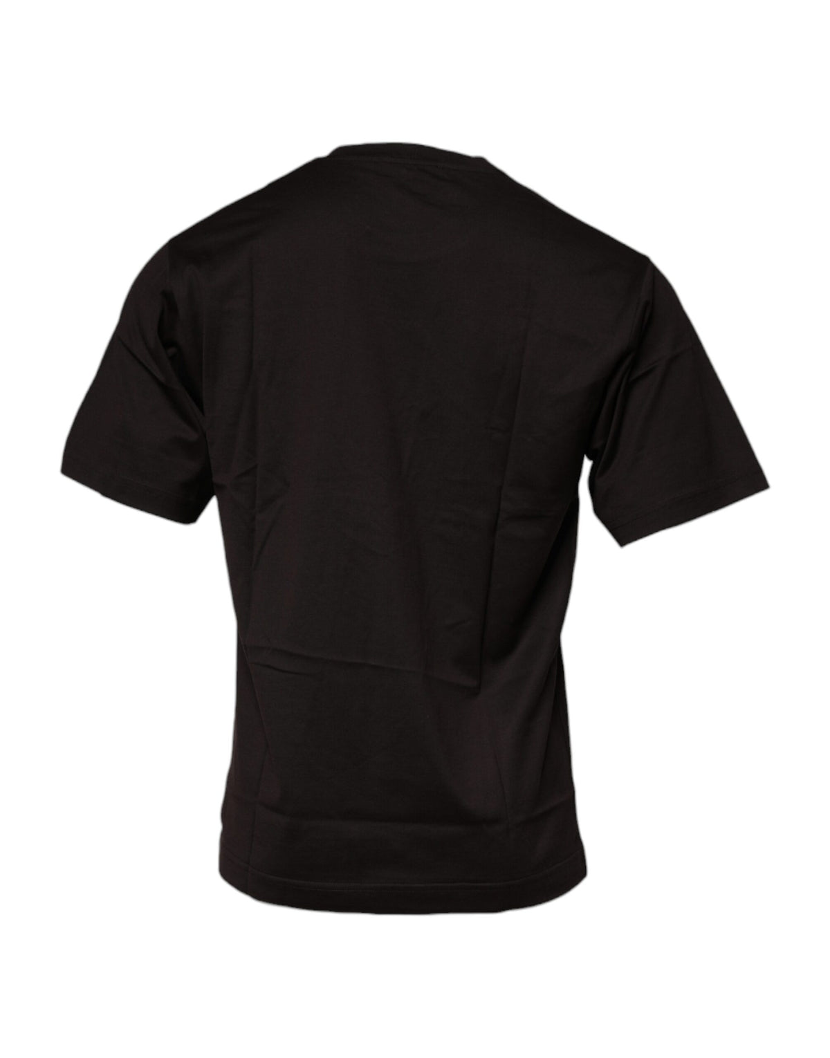 T-shirt en coton à col rond avec logo brun foncé de Dolce &amp; Gabbana